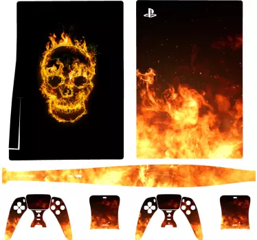 Kranium af død playstation 5 mærkat - TenStickers