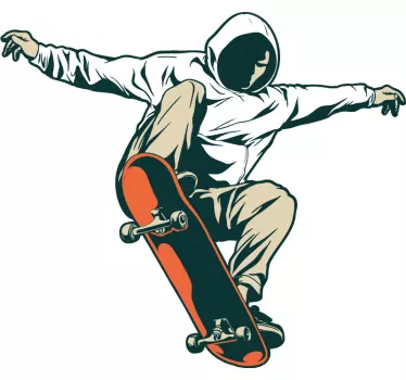 Skateboard springende vægoverføringsbillede - TenStickers