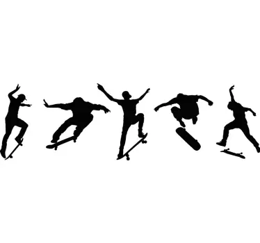 5 skateboards vægindretning - TenStickers