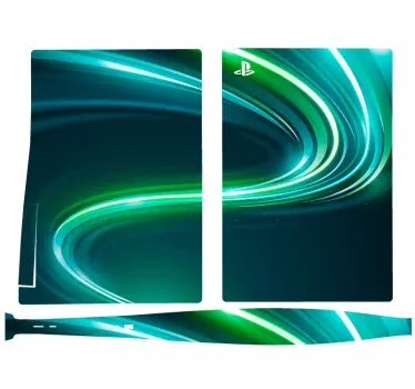 Cybergrønt neonlys ps5 cover - TenStickers
