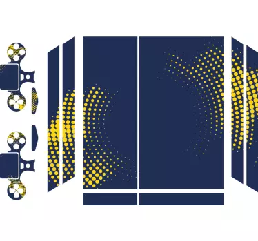 Stilfuld halvtone ps4 klistermærke - TenStickers