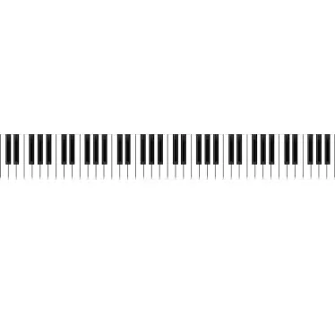 Keyboard musik wallsticker - TenStickers