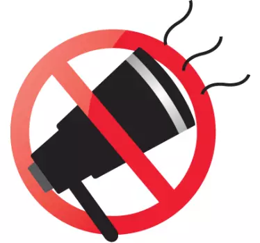 Ingen støj tegn klistermærke - TenStickers