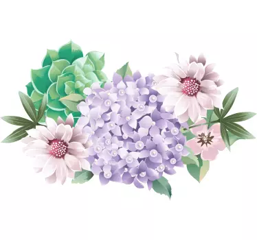 Forskellige typer blomster klistermærker - TenStickers