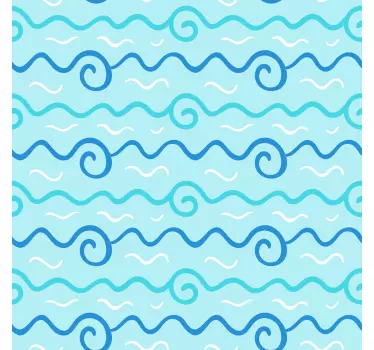 Folie til møbler med svajende bølger mønster - TenStickers