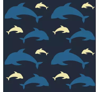 Folie til møbler med delfinmønster - TenStickers