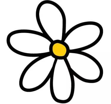 Klistermærke til bil blomst marguerit - TenStickers