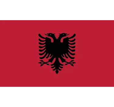 Flag fra albaniens vægklistermærke - TenStickers