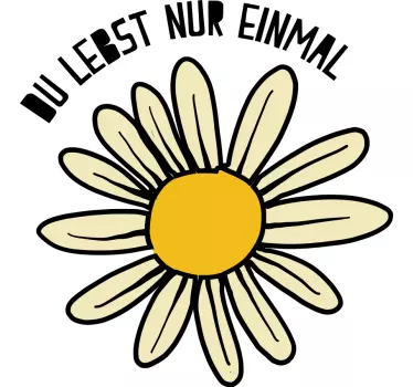 Yolo daisy blomst væg indretning - TenStickers