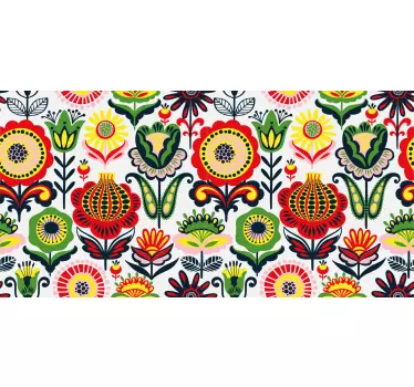Flerfarvet blomster sammensætning klistermærke - TenStickers