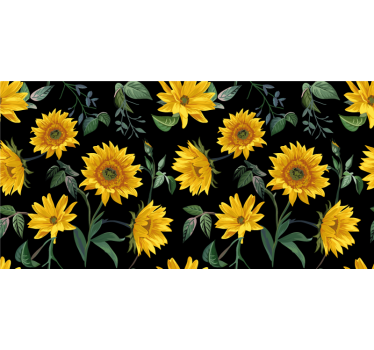 Folie til møbler med solsikke blomstermønster - TenStickers