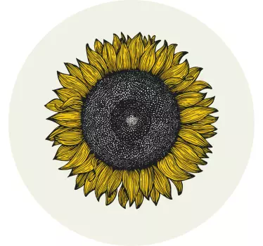 Folie til møbler solsikke rundt bord - TenStickers