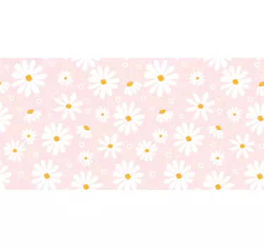 Daisy blomster lyserøde mønsteroverføringsbilleder til møbler - TenStickers