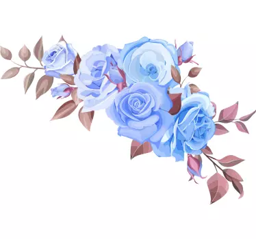 Lilla roser blomst væg indretning - TenStickers