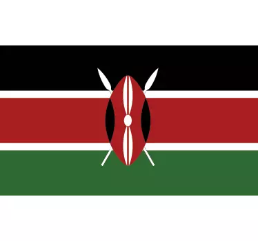 Kenya flag klistermærke - TenStickers