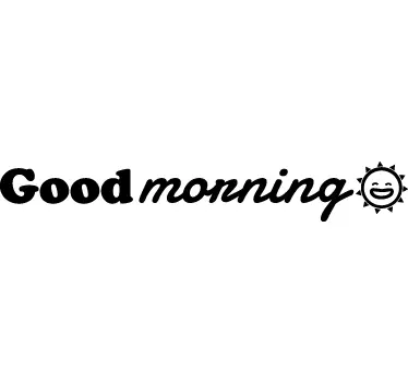 God morgen klistermærke - TenStickers