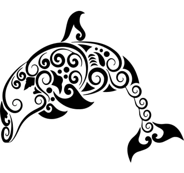 Delfin skitse marine klistermærke - TenStickers