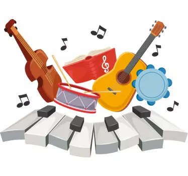 Musikalsk klistermærke til musikalske instrumenter - TenStickers