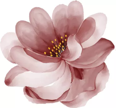 Lyserød rose design glasdør klistermærke - TenStickers