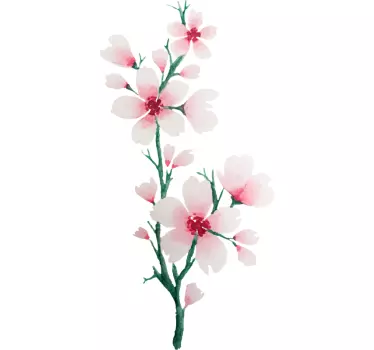 Søde hvide blomster design glasdør klistermærker - TenStickers