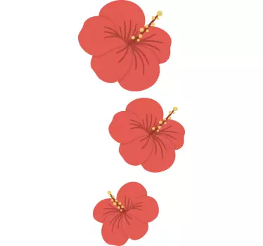 Blomst fra tahiti glasdør klistermærke - TenStickers