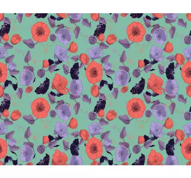 Folie til møbler med blomsterdekoration - TenStickers