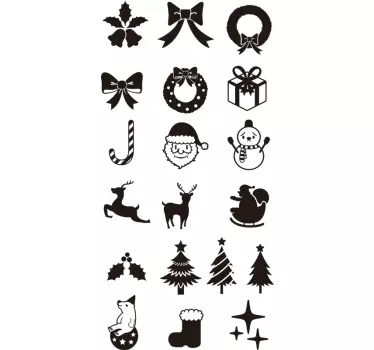 Jule ikoner klistermærker - TenStickers