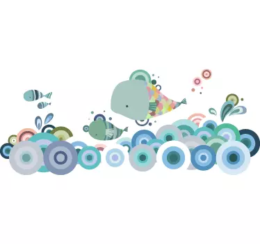 Hav fisk og hvaler wallsticker - TenStickers