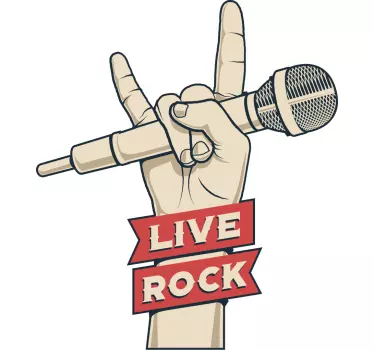 Rock håndbevægelse vægoverføringsbilleder til teenagers værelse - TenStickers