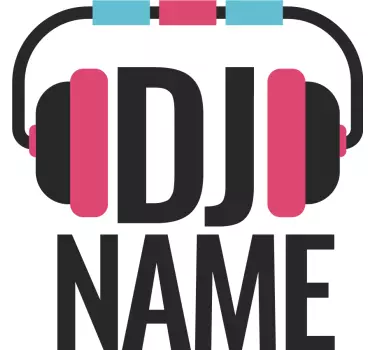 Dj musik logo vægoverføringsbilleder til teenagers værelse - TenStickers