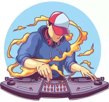 Seje dj-musik vægoverføringsbilleder til teenagers værelse - TenStickers