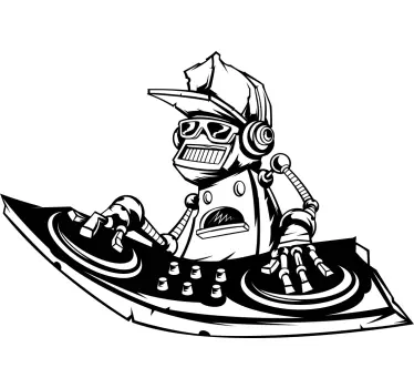Vintage dj spiller musik mærkater til teenagers værelse - TenStickers