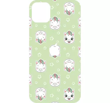 Grønne enhjørninger iphone-mærkat - TenStickers