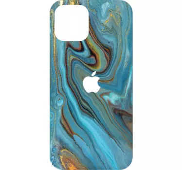 Blå marmor iphone klistermærker - TenStickers