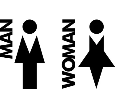 Toilet logo tegn glasdør klistermærke - TenStickers
