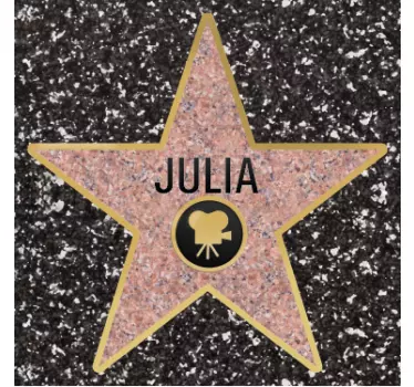 Personlig hollywood-stjerne gulvklistermærke - TenStickers