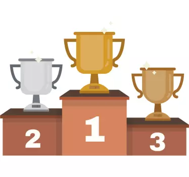 Olympisk podium vægklistermærke - TenStickers