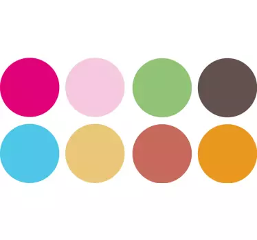 Farverige prikker wallstickers - TenStickers