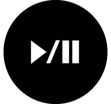 Afspil / pause knap bærbar klistermærke - TenStickers
