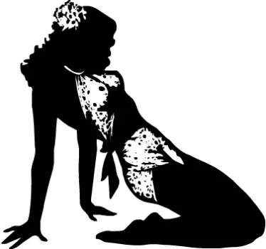 Pin up pige silhuet klistermærke - TenStickers
