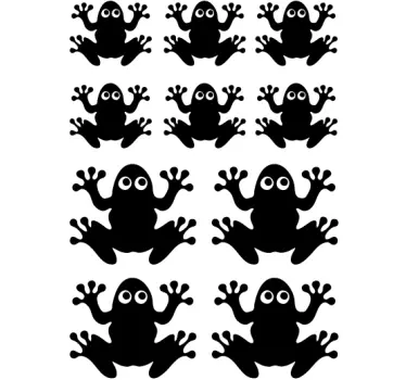Frøer toilet klistermærke - TenStickers