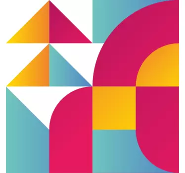 Folie til møbler geometriske farvefirkanter - TenStickers