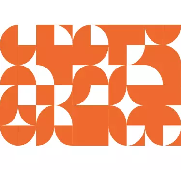 Folie til møbler med geometriske orange mønstre - TenStickers