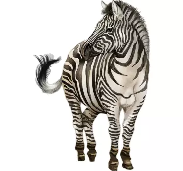 Portræt af en zebra vilde dyr klistermærker - TenStickers