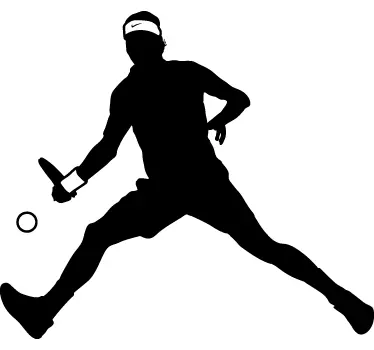 Tennisspiller, silhuet, vægklistermærke - TenStickers