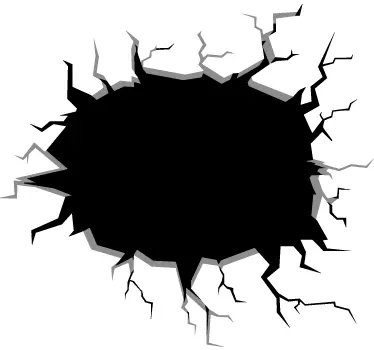 hul i væg sticker - TenStickers