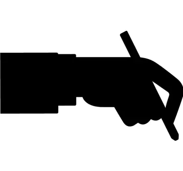 Laptop klistermærke hånd holder blyant - TenStickers
