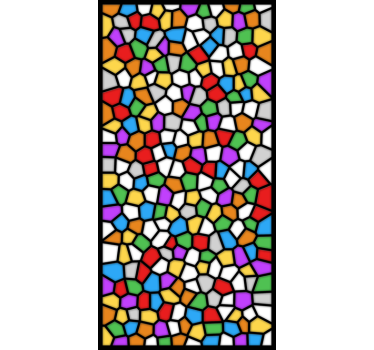 Farvede glas vindue sticker - TenStickers
