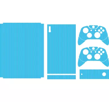 Xbox skin azure stribet wrap - TenStickers