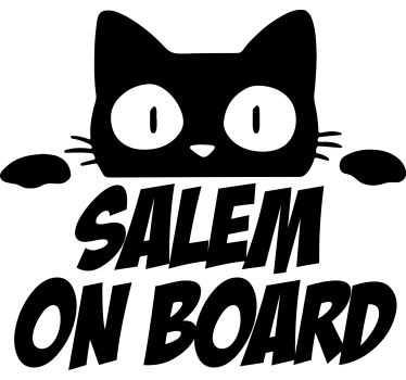 Sød monocolor kat kigger bil klistermærker - TenStickers